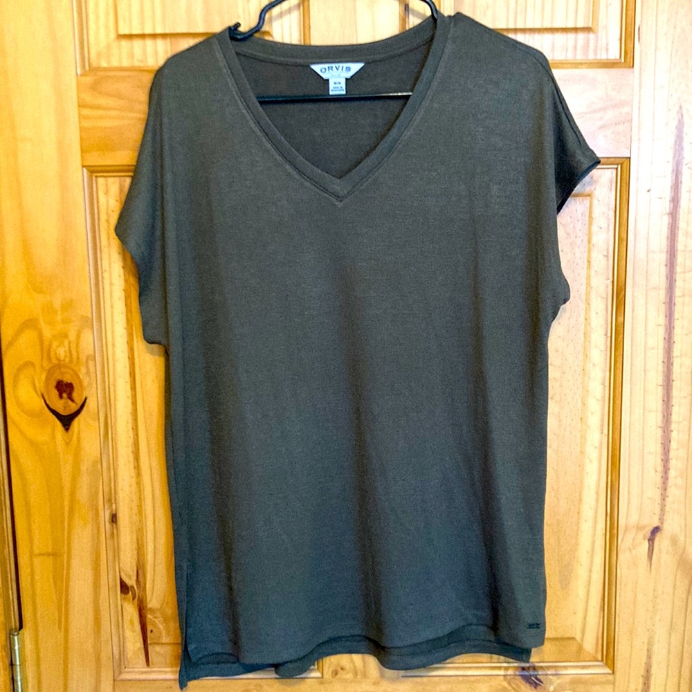 Orvis v neck tee shirt